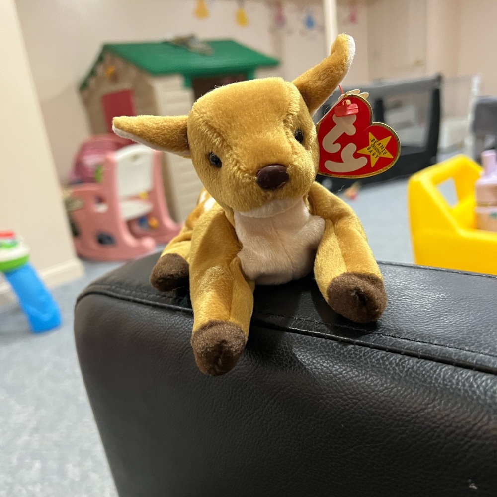 TY beanie baby "Whisper"-  The Fawn.  RARE-with tag errors
